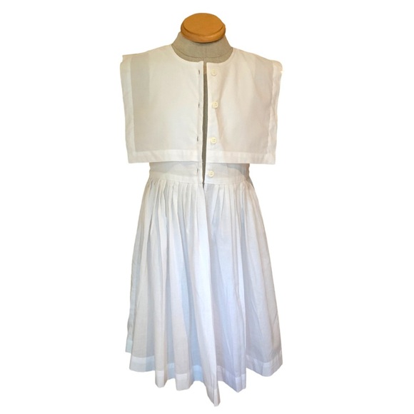 Vintage Les Petits Anastasia Paris by Francois Viannay Cotton Dress White Size 4 - Picture 6 of 9